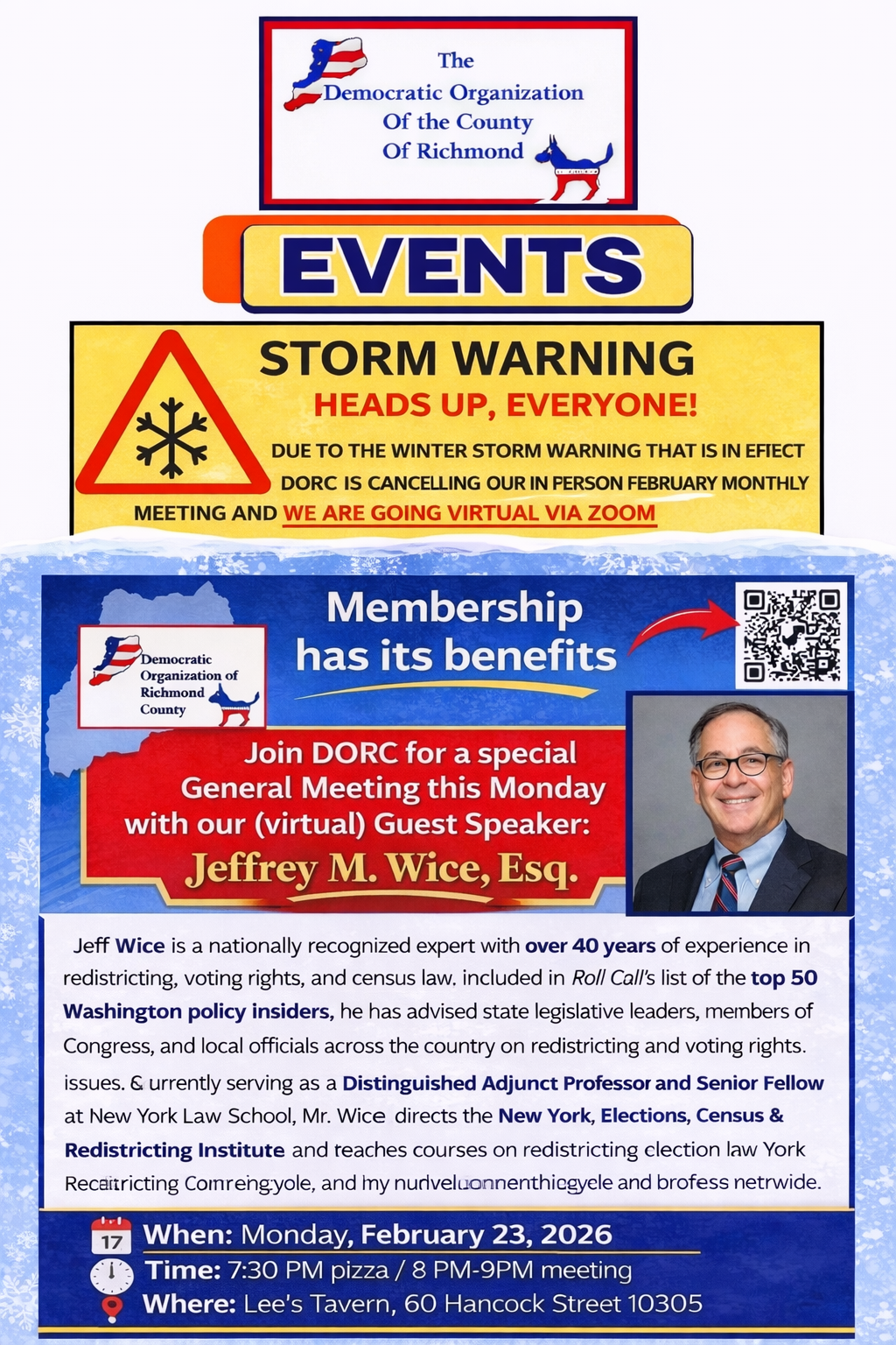 DORC Events and Storm Update